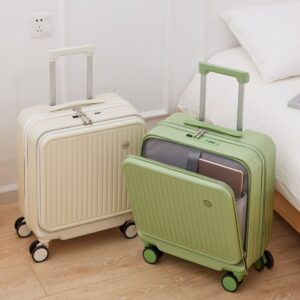 GMZGZN  18-inch carry-on luggage with TSA lock USB charging and laptop rolling case