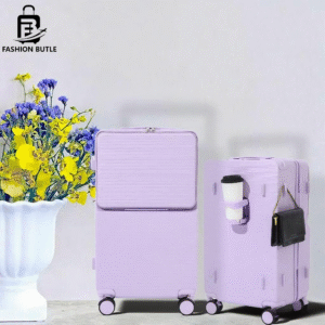 New smart wide-handle luggage suitcase, 20-inch and 24-inch sizes, durable and sturdy, with combination lock, travel bag.