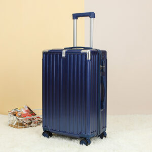 Carry-on luggage, PC hard-shell suitcase sizes 20/24/28 inches, meets aviation standards, equipped with a combination lock, YKK zippers and double spinner wheels, lightweight and portable, unisex, 20-inch dark gray.