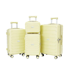 GMZGZN 4 pieces smaet luggage set TSA LOCK ,USB charging and cup holder Front Open Luggage (14/20/24/28 Inch)